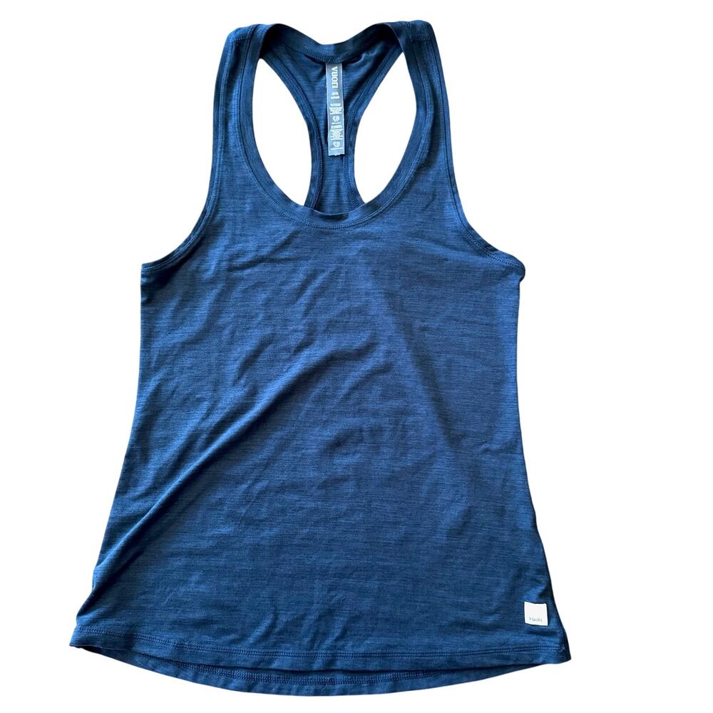 Vuori Deep Blue Heather Energy Racerback Tank Top Size S